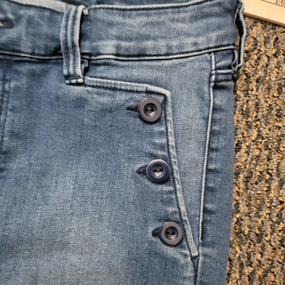 RARE Super Cute Liverpool Abby The Ankle Skinny Sailor Jeans in Medium Blue 10 - Picture 8 of 15